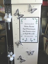 Tall Posting Box (Wedding) etc Personalised/Decorated - White/Ivory