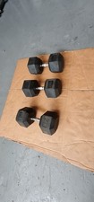 3x  Blk Box Single Hex  Dumbbells 47.5kg 45kg 42.5kg  Commercial Gym Equipment 