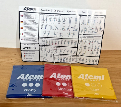 Exercise resistant bands - 3, pk