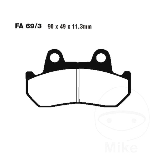 Ebc brake pads - pads, semi-sintered