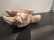 Artisan hand-carved wooden sea