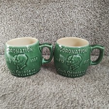 Green Coronation Mug, 12th May 1937, King George VI & Queen Elizabeth