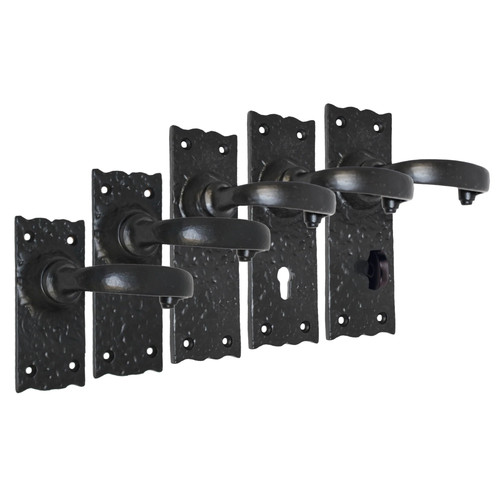 Antique black cast - black, door