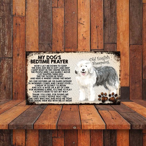 Dog prayer retro style - my,