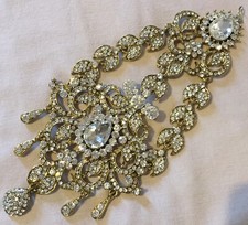 Diamonte Jhumar Side Matta Patti Tikka Hair/ Hijab Headpiece Silver And Gold