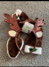 Claire's Accessories Reindeer Christmas Dress Up Headband Paws & Tail FREE P&P