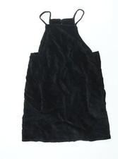 Topshop Womens Black Cotton