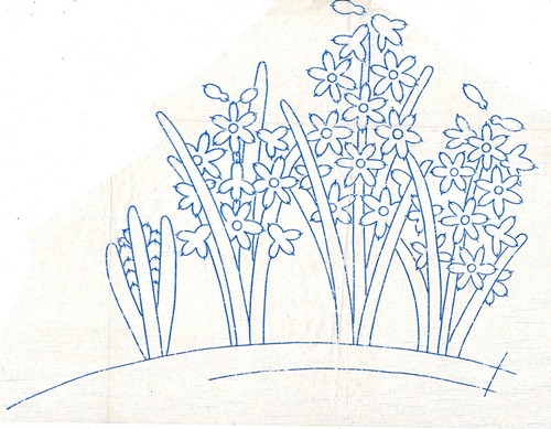 Vintage embroidery transfer - vintage,
