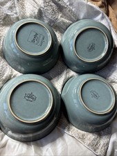 Set Of 4 Denby Regency Green 18cm Bowls