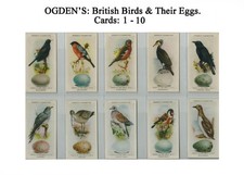 Full set of 50 cards, OGDEN'S Tobacco  Co Ltd. 1939, British Birds & Their Eggs.
