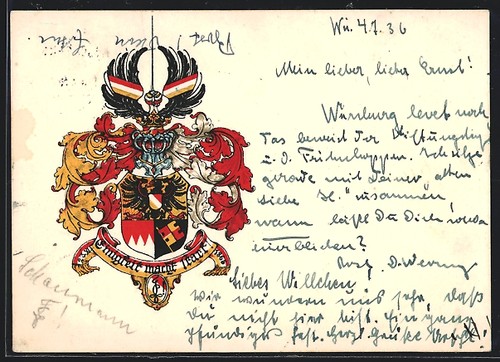 Artist postcard würzburg - artist,