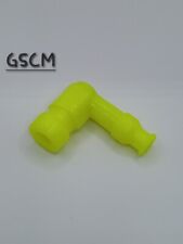 Spark Plug Cap Rubber Threaded Type Fitting Yellow Motorcycle Motorbike 