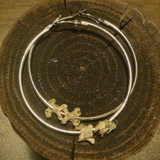 Stunning authentic Crow Vertebrae  Gothic  earrings  Real Animal Bone Taxidermy