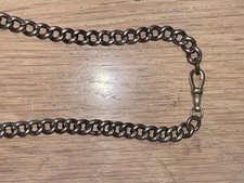 Antique Sterling Silver Albert Watch Chain 51.6g Heavy 16” 1920’s