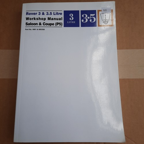Rover p5b litre workshop - p5b,