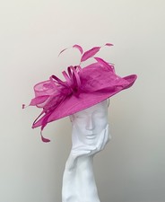 Fuschia Pink Large Bow Medium sized Hatinator Fascinator Hat