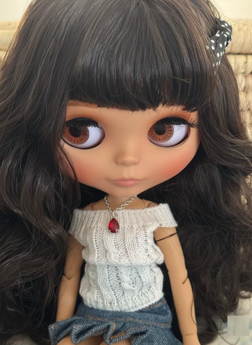 Custom blythe doll black - custom,