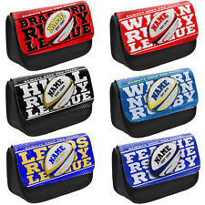 Rugby League Pencil Case Retro School Work Travel Personalised Gift ALL TEAMS