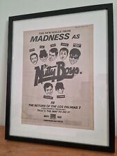 MADNESS Original framed promo ad poster. 1981.A3.Frame size 53cm x 43cm 