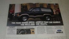 1989 Ford Bronco II Ad - The four-wheel drive vehicle that can handle the hills