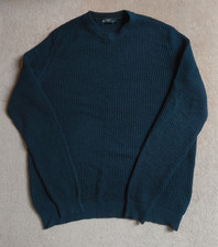 Mens Size S Navy  Waffle Texture Jumper Pullover F & F Tesco