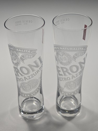 Peroni tall pint glasses - tall,
