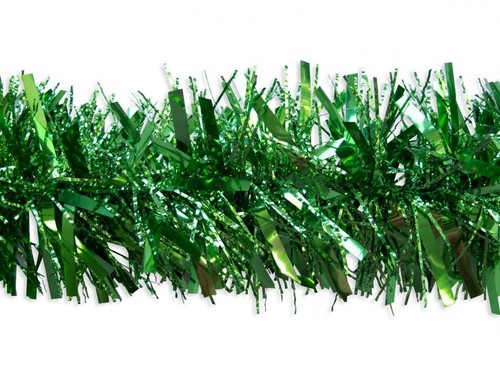 Luxury green tinsel garland - luxury, 2m