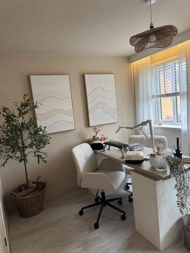 Cream modern swivel office - cream,