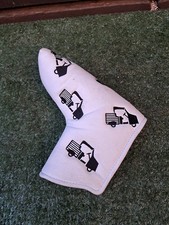 Golf Blade Putter Headcover Magnetic Closer White (#225)