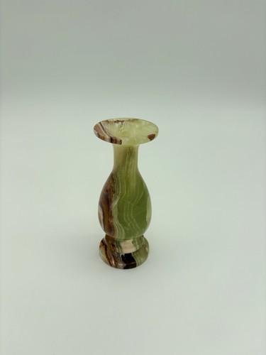 Vintage green onyx - bud, vase