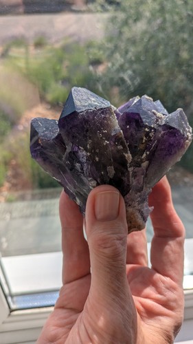 Large purple amethyst crystal - large,