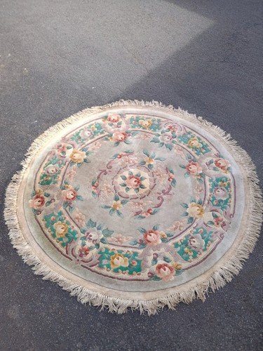 Chinese floral aubusson rug - chinese,