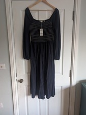Boden Navy Smock Dress S 10