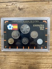 1982 Spain World Cup 6-Coin Commemorative Set – Incl. Silver 50 Pesetas. Cased.