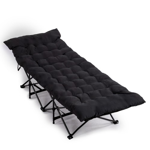 Folding camping cot bed with - bed,