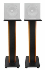 (2) Rockville 28" 2-Tone Studio Monitor Speaker Stands For Auratone 5C Monitors