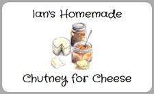 Personalised Homemade Chutney for Cheese Stickers Preserves & Chutney Labels