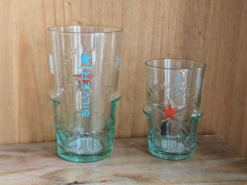 Heineken silver pint and half - pint,