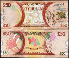 GUYANA 50 DOLLARS (P41) 2016 COMMEMORATIVE ISSUE UNC