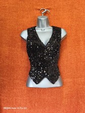 Zara Black Sequin Waistcoat