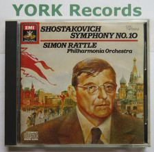 SHOSTAKOVICH - Symphony No 10 RATTLE Philharmonia Orchestra - Ex Con CD EMI