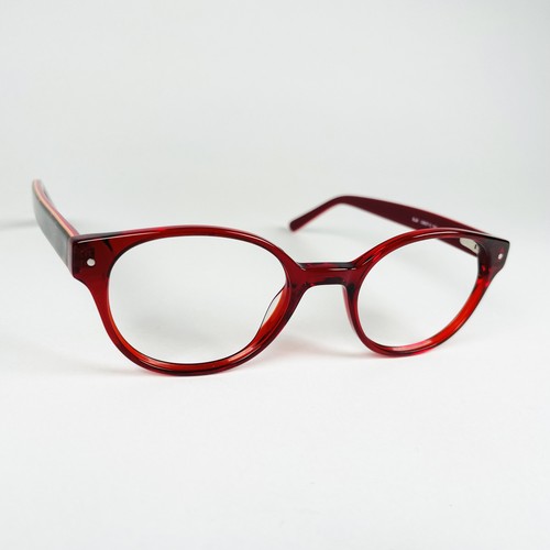 Eyeglasses red round - by,