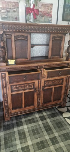 Vintage oak court cupboard - court,