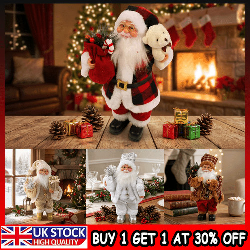 30cm standing santa claus - 30cm,