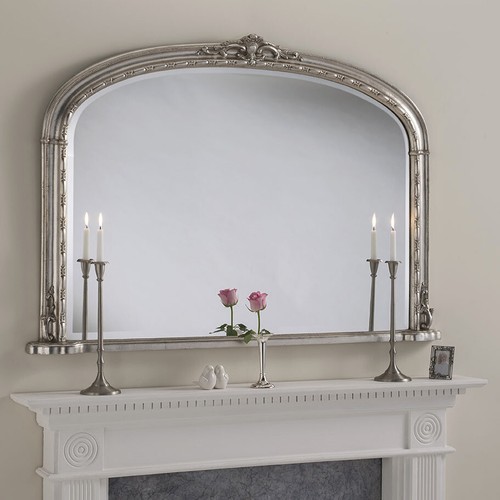 Antique silver mirror - mirror, large