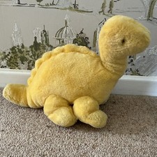 Vintage Mothercare Large Yellow Plush Dinosaur Soft Toy 0554 1990’s - Excellent
