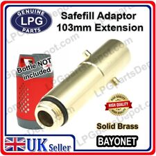 SAFEFILL gas bottle refill ADAPTOR EXTENSION bayonet UK LONG 103mm