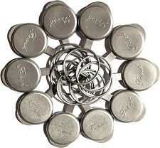 Milk Bottle Tops/caps (10 pack) silver, reusable, made in UK