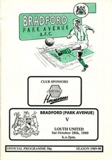 Bradford Park Avenue v Louth United 28/10/89 Central Midlands Supreme Division