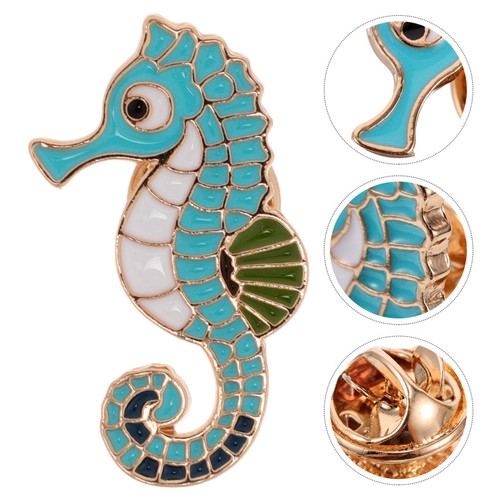 Cute animal seahorse brooch - cute,